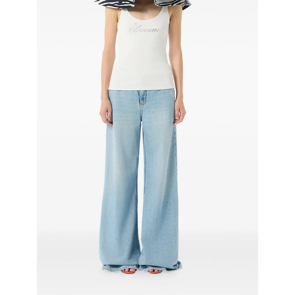 Blumarine Blue Trousers - Palazzo Pants Women BLUMARINE