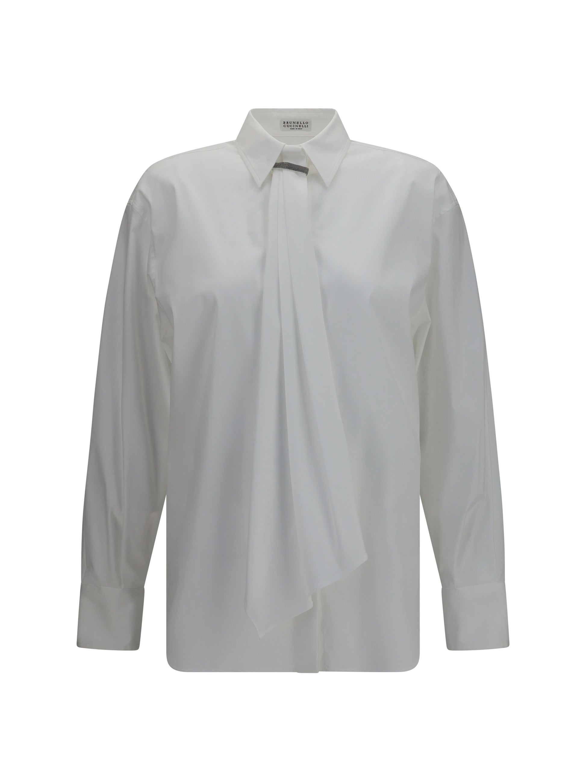 Brunello Cucinelli Women Shirt With Monili Embellishment BRUNELLO CUCINELLI