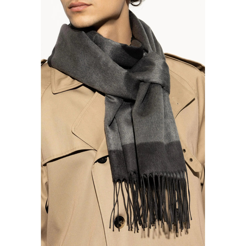 Saint Laurent Black Scarves Men SAINT LAURENT