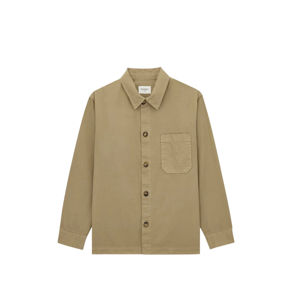 Saint Laurent Neutrals Jackets - Shirt Jackets Men SAINT LAURENT
