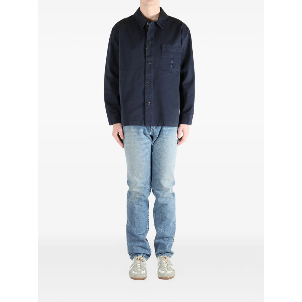 Saint Laurent Blue Jackets - Shirt Jackets Men SAINT LAURENT