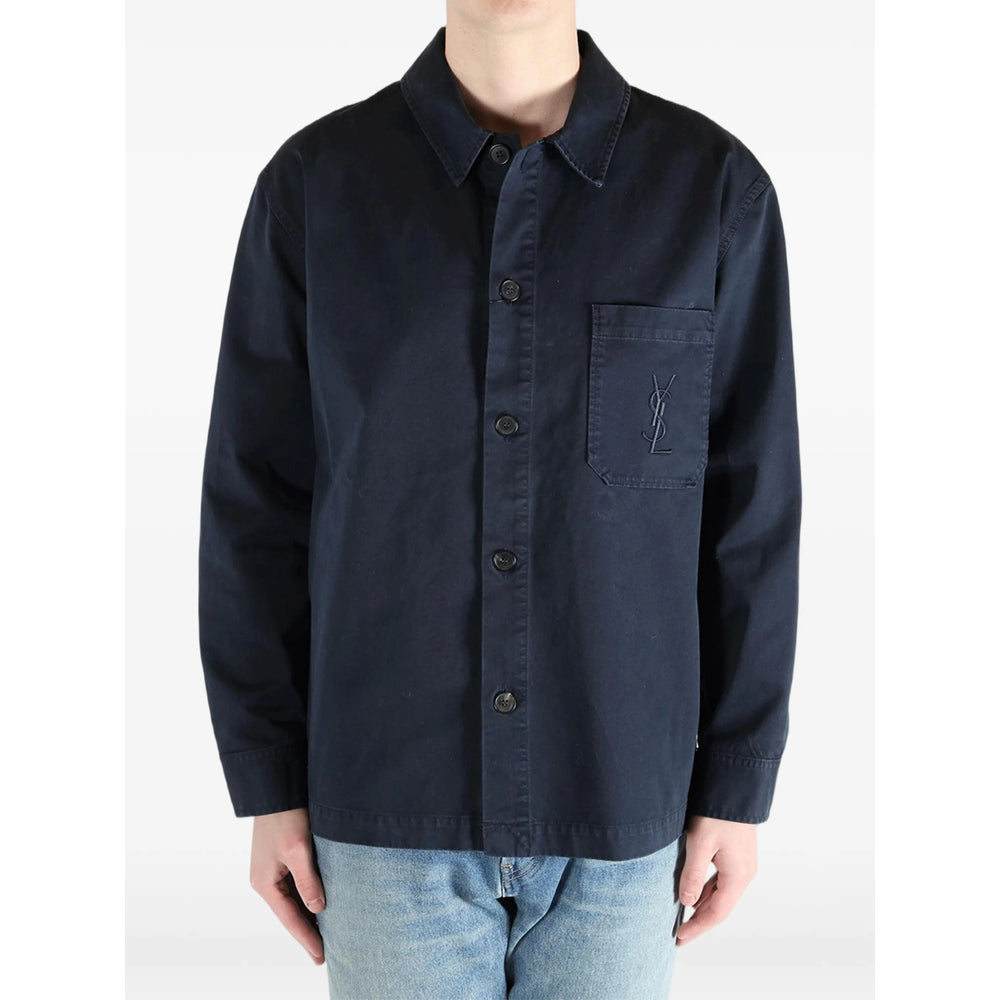 Saint Laurent Blue Jackets - Shirt Jackets Men SAINT LAURENT