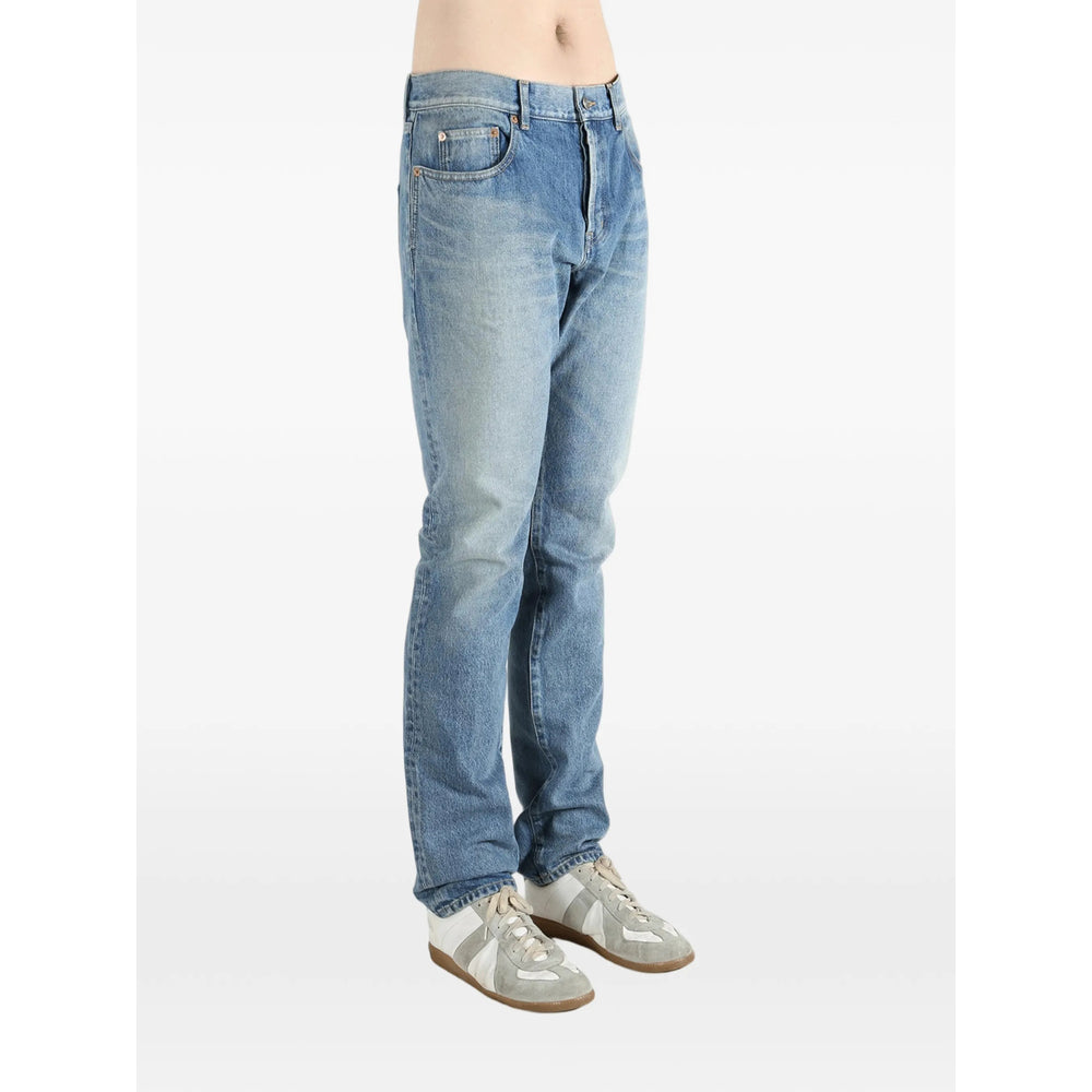 Saint Laurent Blue Trousers - Regular & Straight-Leg Trousers Men SAINT LAURENT