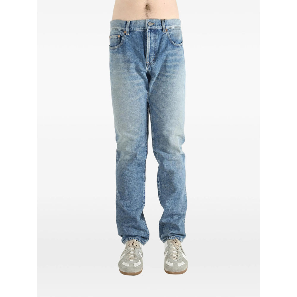 Saint Laurent Blue Trousers - Regular & Straight-Leg Trousers Men SAINT LAURENT