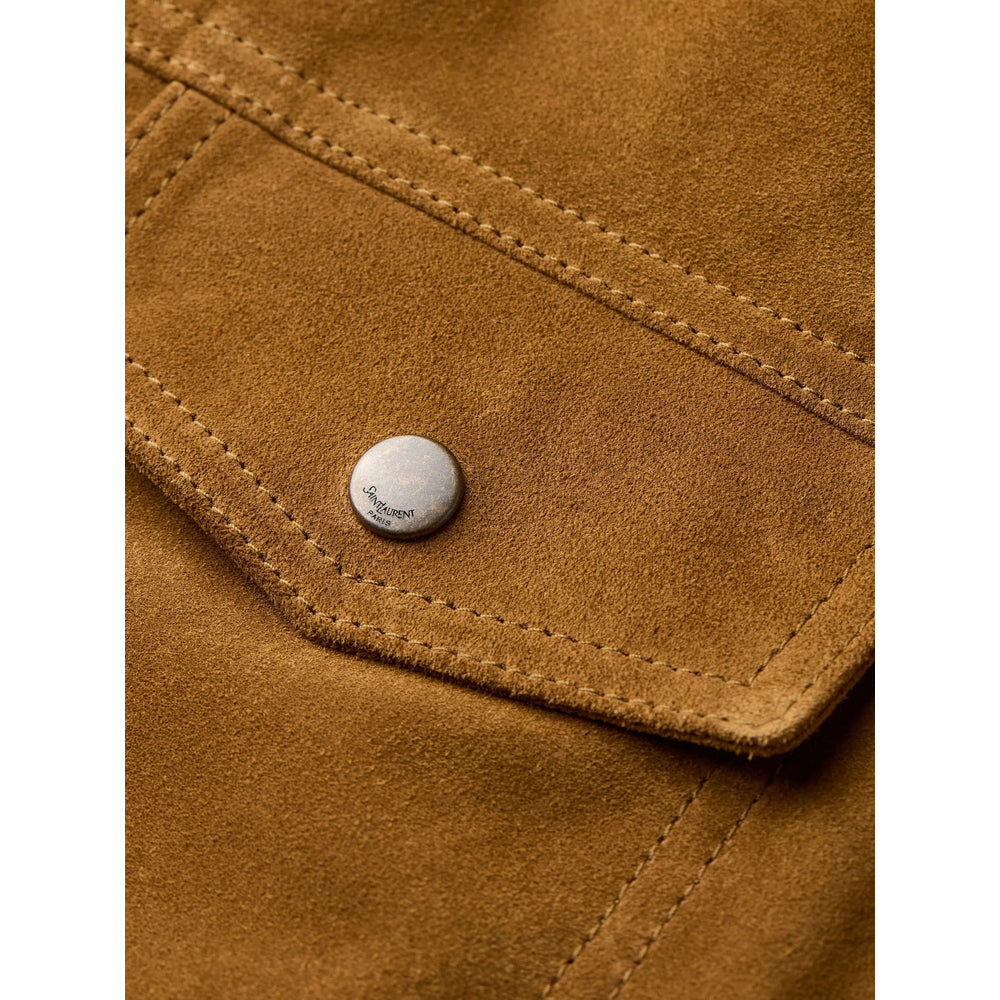 Saint Laurent Brown Jackets - Leather Jackets Men SAINT LAURENT