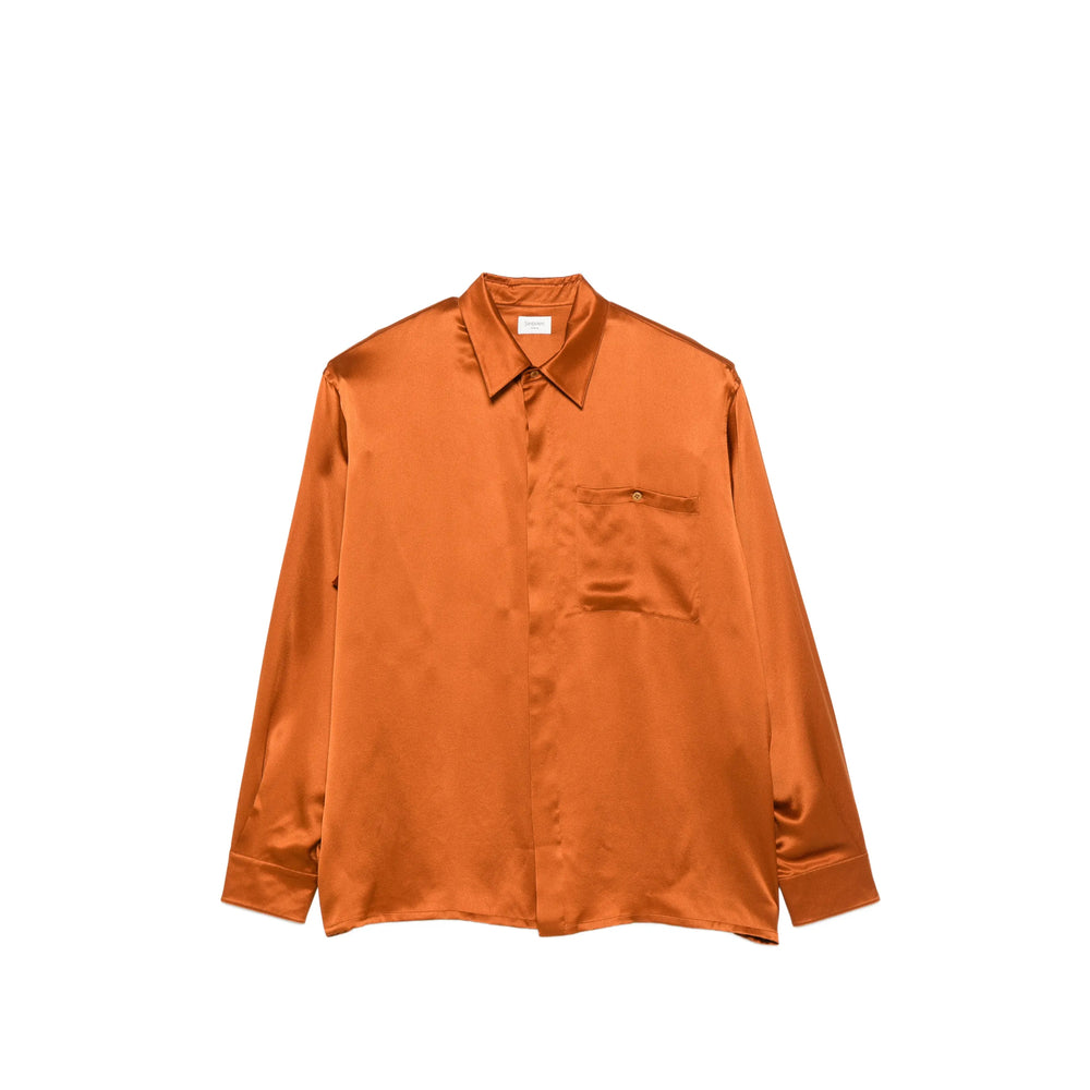 Saint Laurent Orange Shirts Men SAINT LAURENT