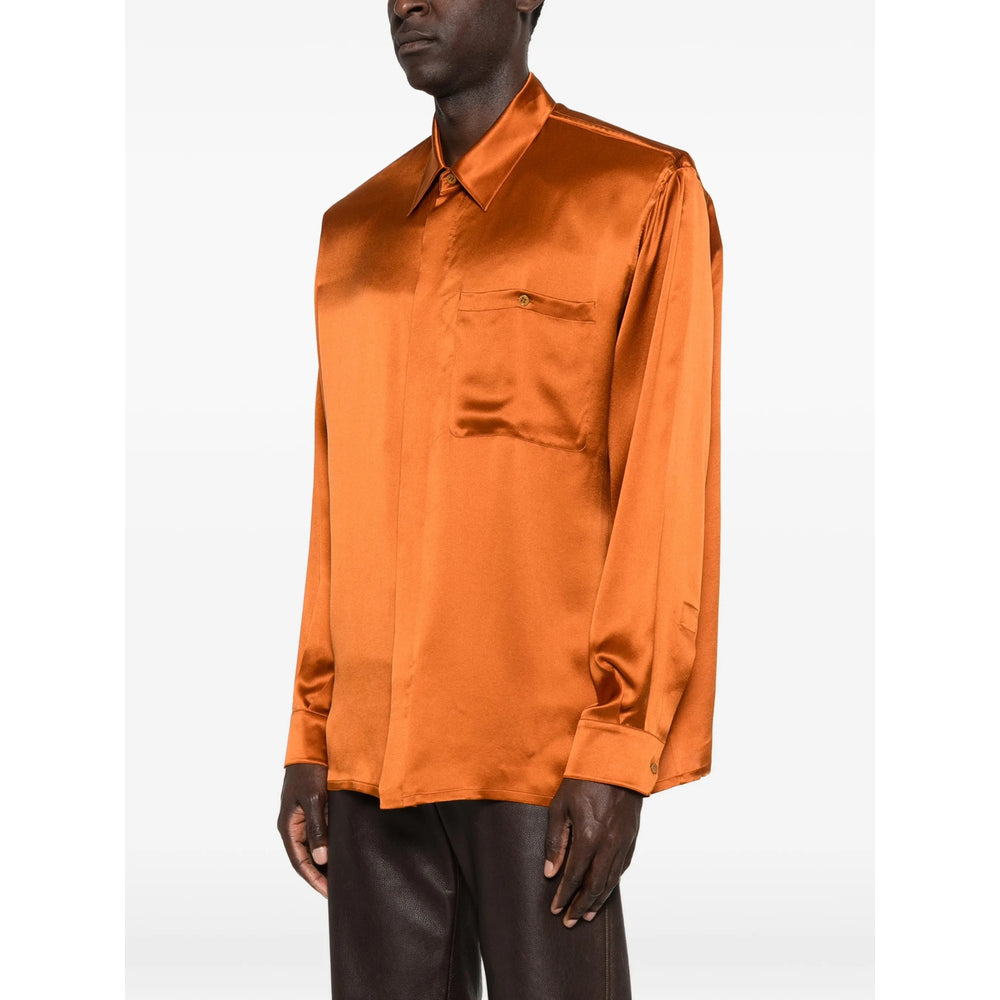 Saint Laurent Orange Shirts Men SAINT LAURENT