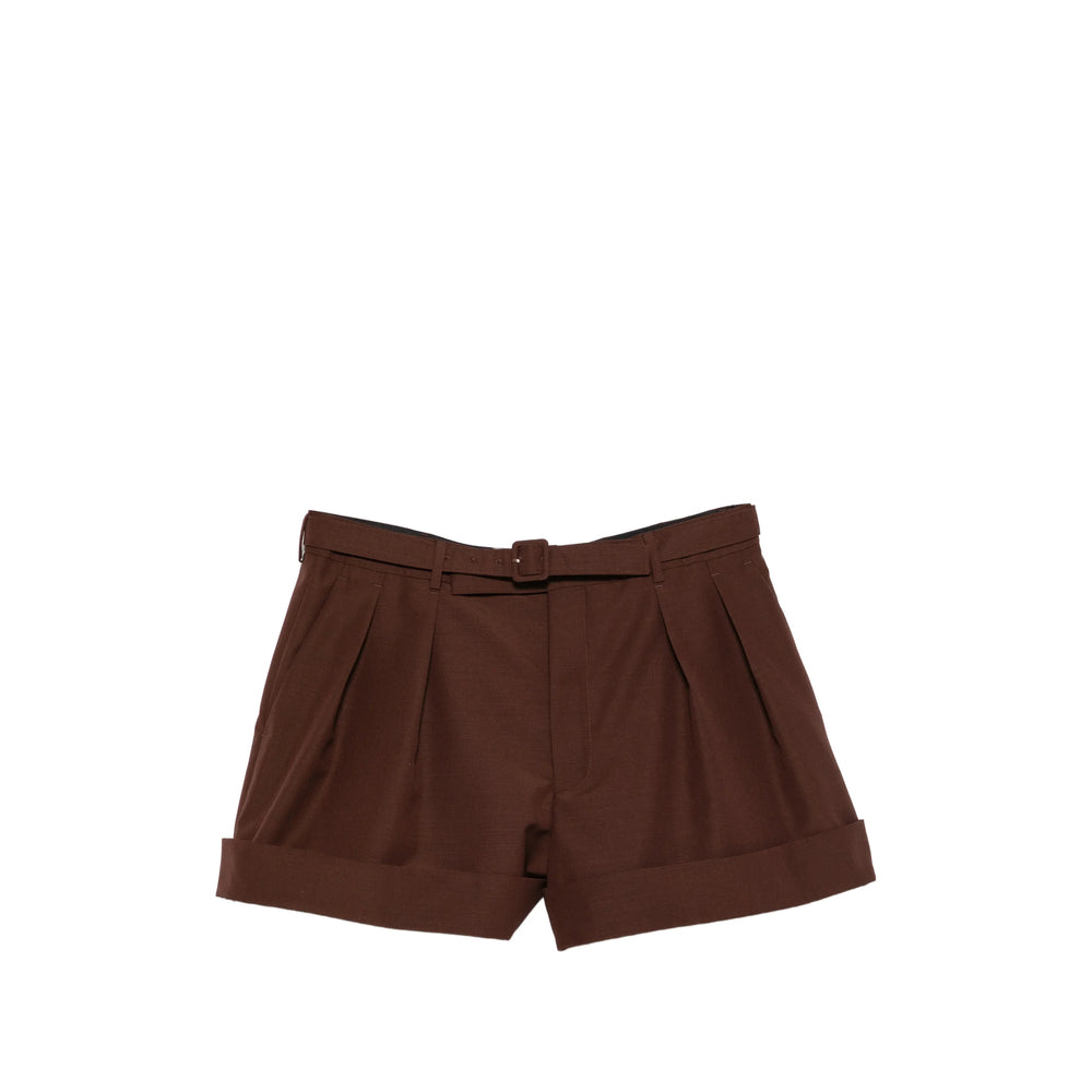 Saint Laurent Brown Shorts - Tailored Shorts Men SAINT LAURENT
