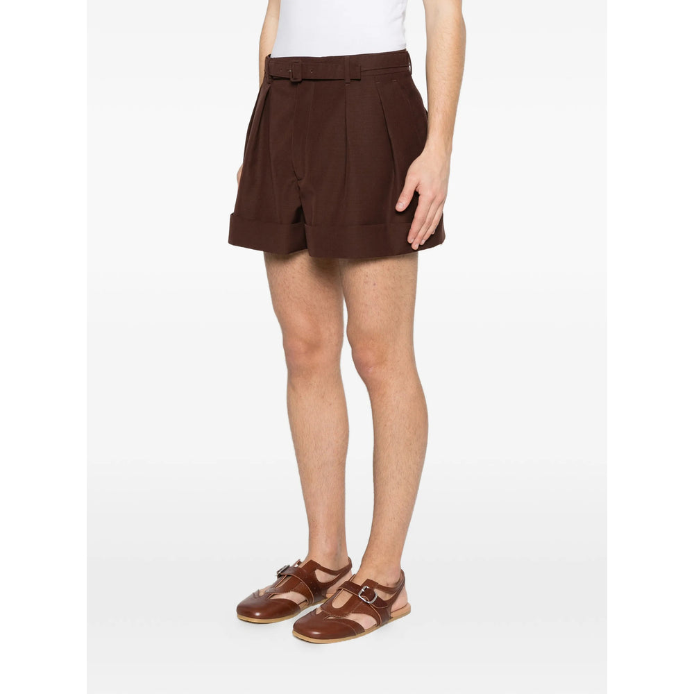 Saint Laurent Brown Shorts - Tailored Shorts Men SAINT LAURENT
