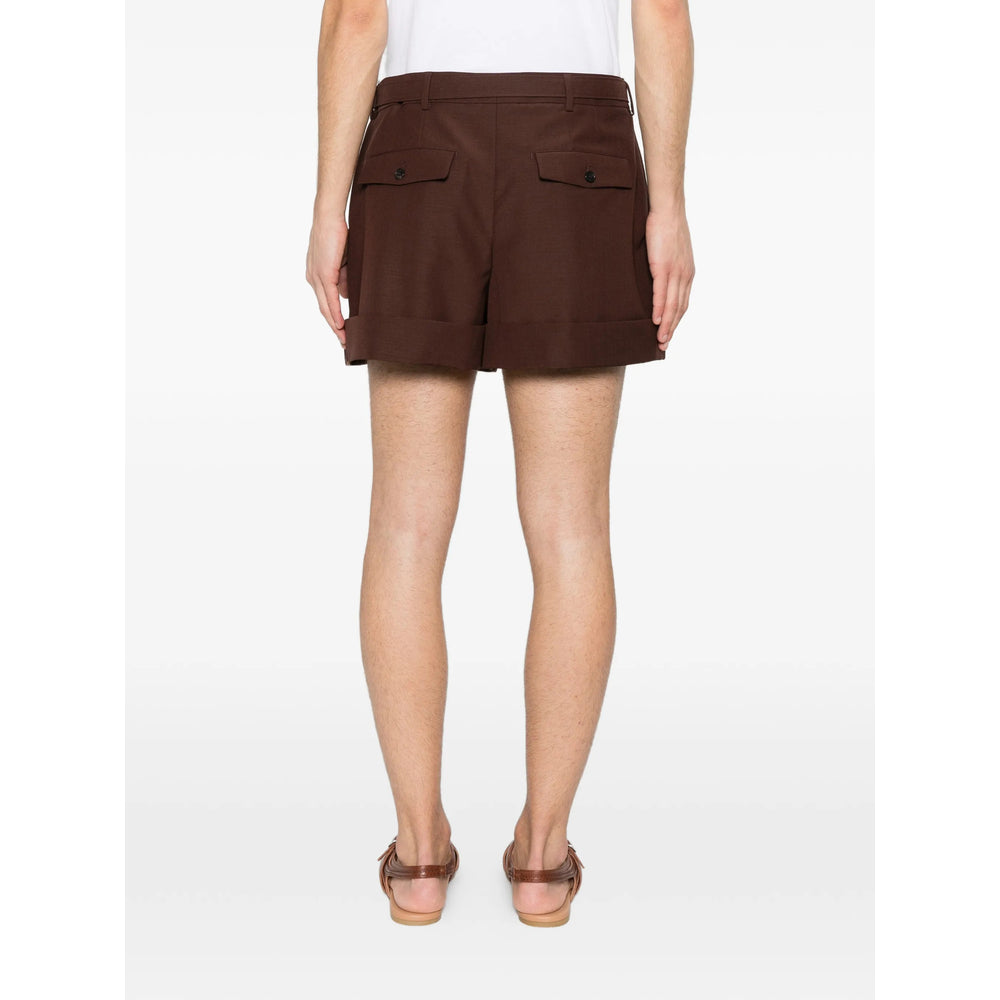 Saint Laurent Brown Shorts - Tailored Shorts Men SAINT LAURENT