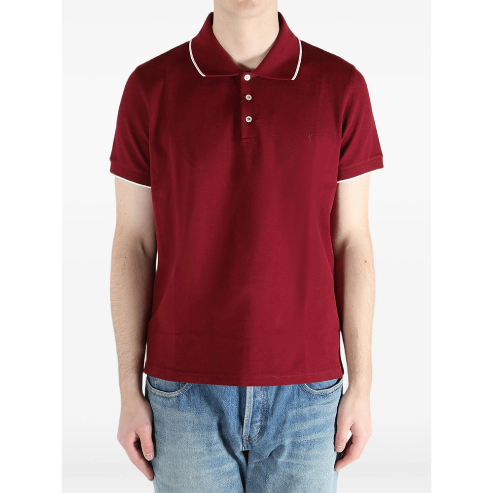Saint Laurent Red Polo Shirts Men SAINT LAURENT