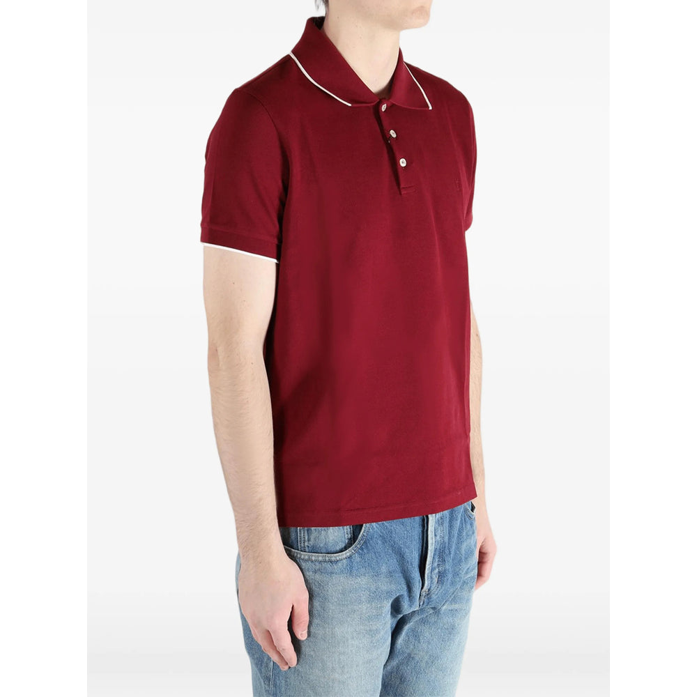 Saint Laurent Red Polo Shirts Men SAINT LAURENT