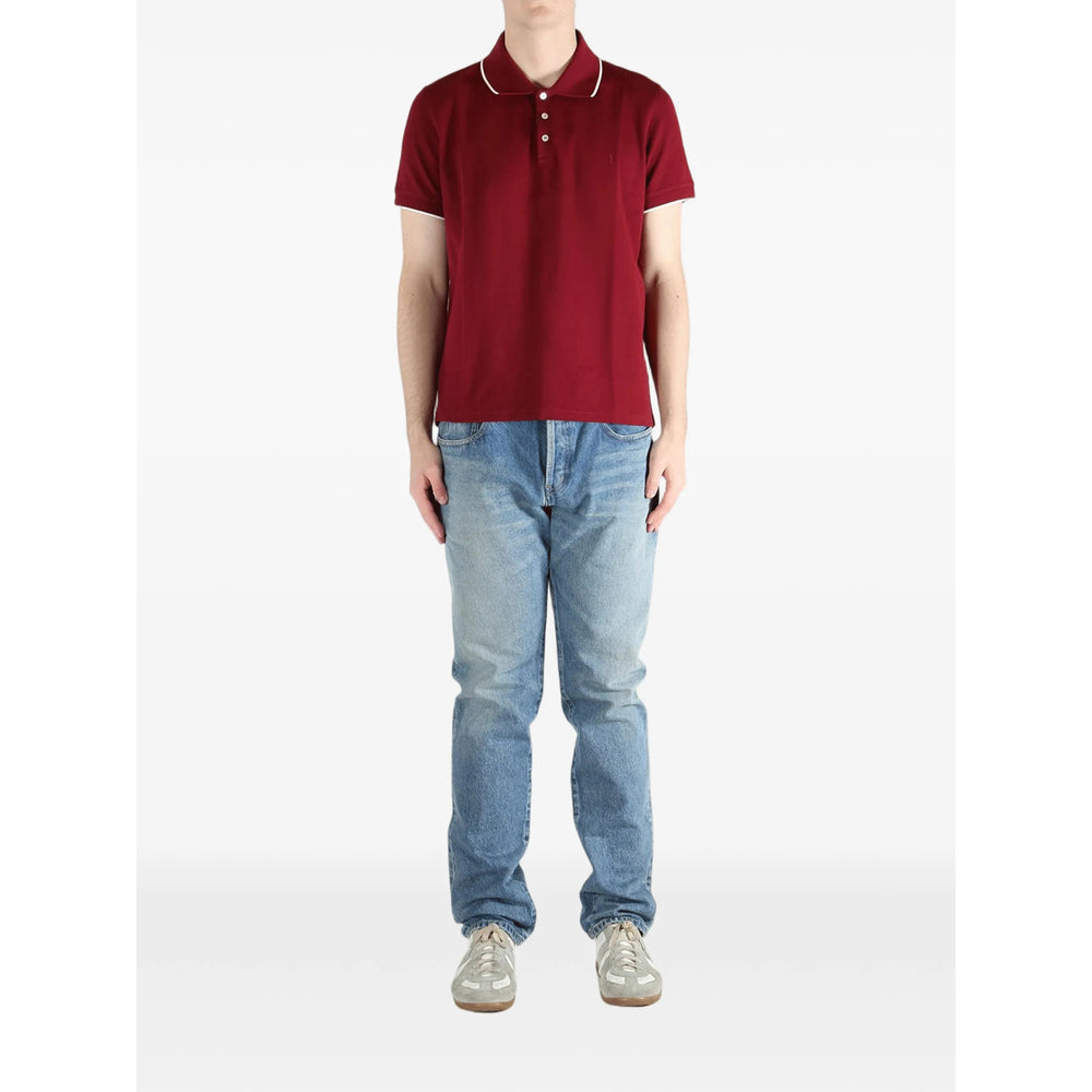 Saint Laurent Red Polo Shirts Men SAINT LAURENT