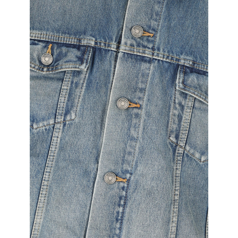 Saint Laurent Blue Jackets - Denim Jackets Men SAINT LAURENT