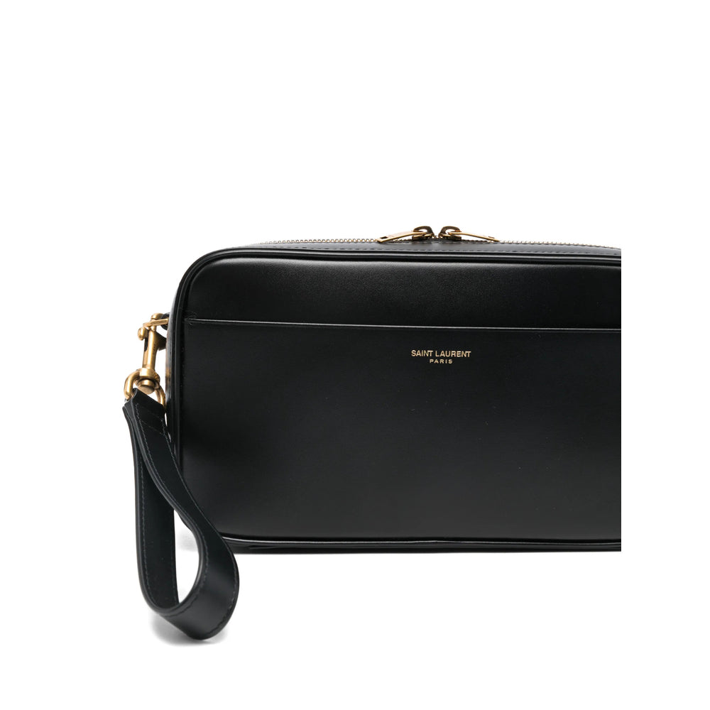 Saint Laurent Black Wash Bags Men SAINT LAURENT