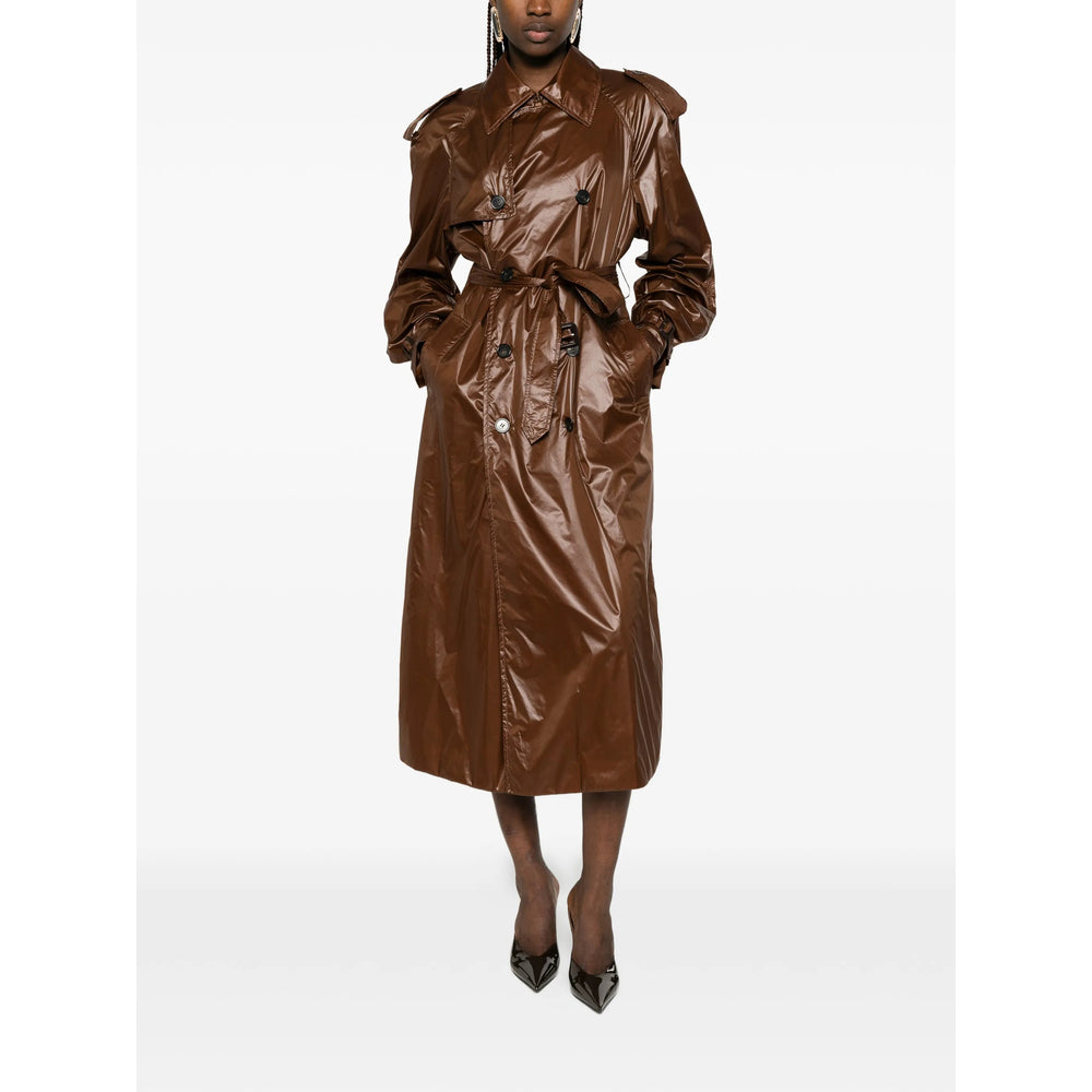 Saint Laurent Brown Coats - Trench & Raincoats Women SAINT LAURENT