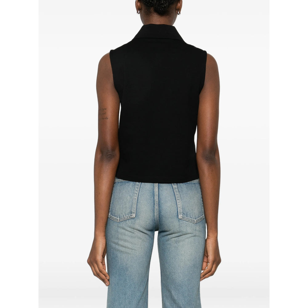 Saint Laurent Black Tops - Polo Tops Women SAINT LAURENT