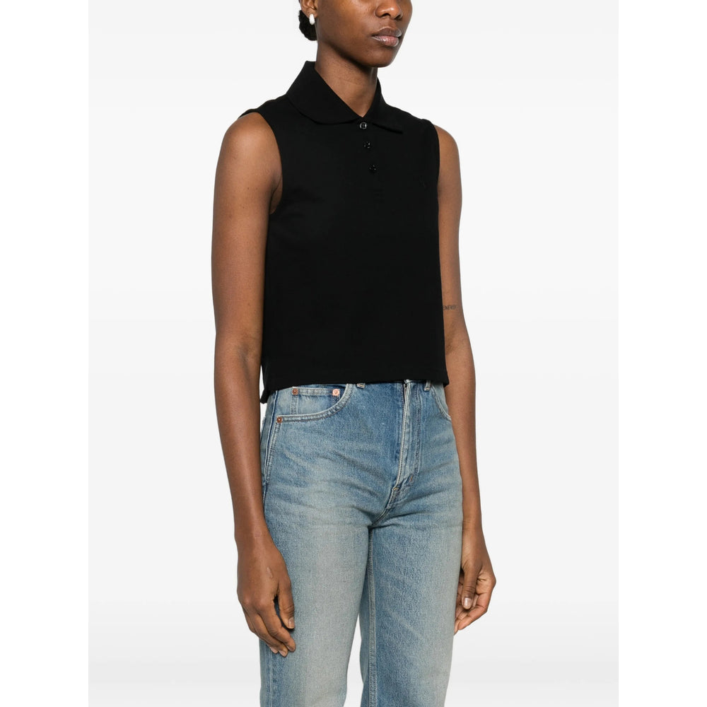 Saint Laurent Black Tops - Polo Tops Women SAINT LAURENT