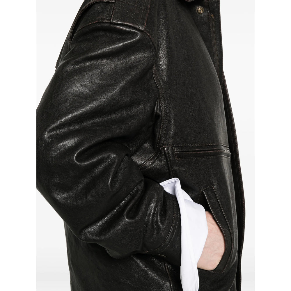 Saint Laurent Black Jackets - Leather Jackets Women SAINT LAURENT