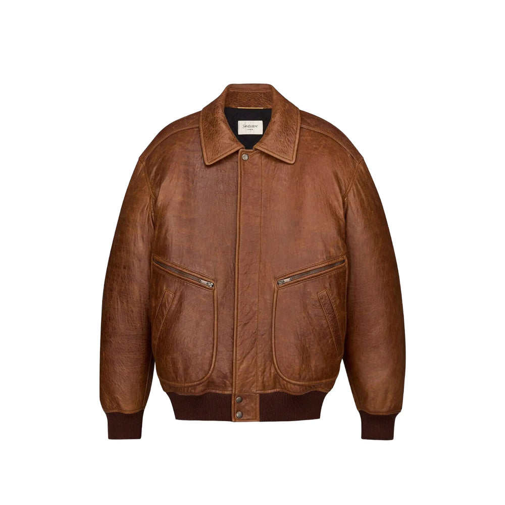 Saint Laurent Brown Jackets - Bomber Jackets Women SAINT LAURENT