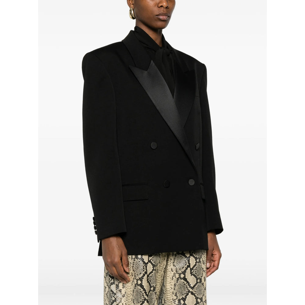 Saint Laurent Black Jackets - Blazers Women SAINT LAURENT