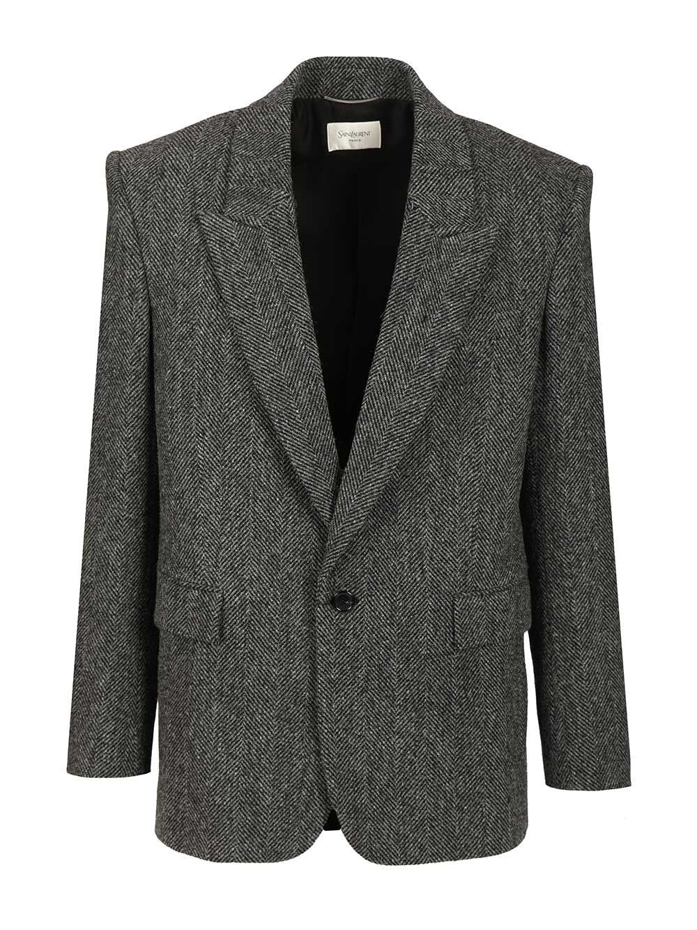 Saint Laurent Men Worsted Wool Jacket SAINT LAURENT