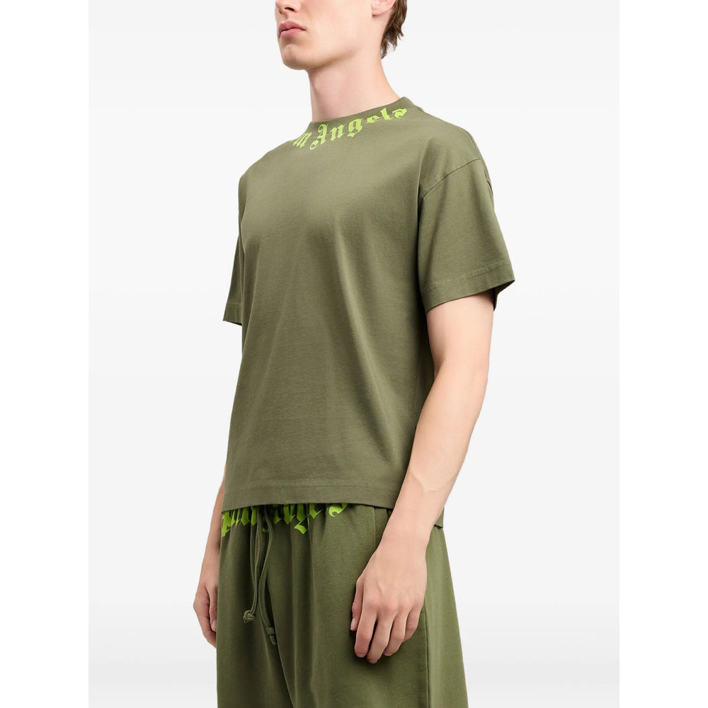 Palm Angels Green T-Shirts & Vests - T-Shirts Men PALM ANGELS