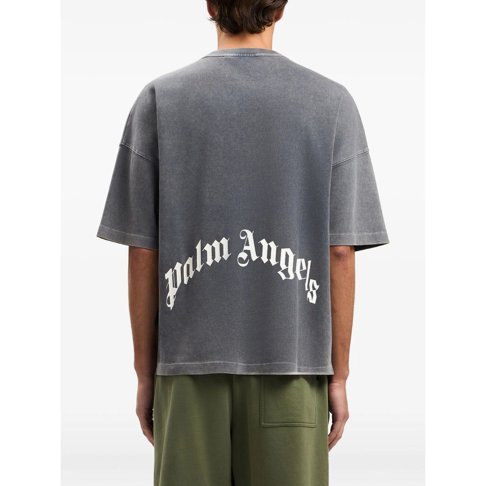 Palm Angels Grey Polo Shirts Men PALM ANGELS