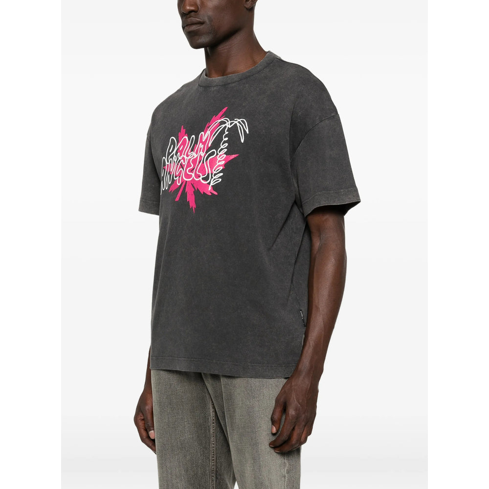 Palm Angels Grey T-Shirts & Vests - T-Shirts Men PALM ANGELS