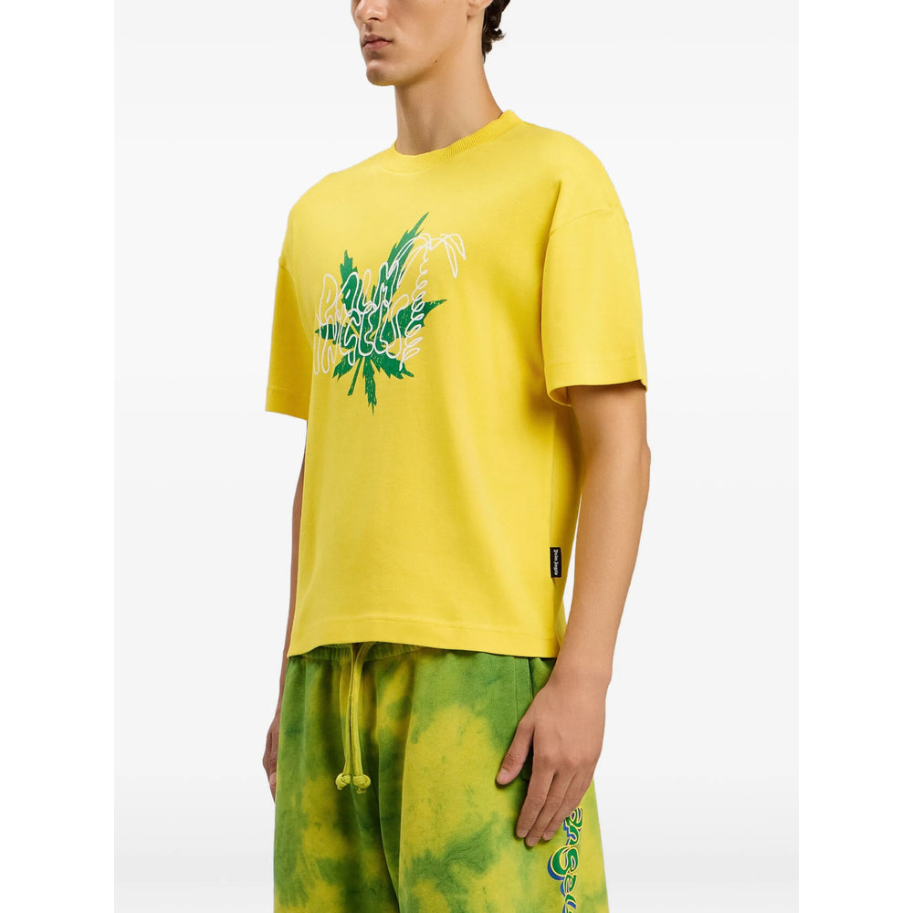Palm Angels Yellow T-Shirts & Vests - T-Shirts Men PALM ANGELS