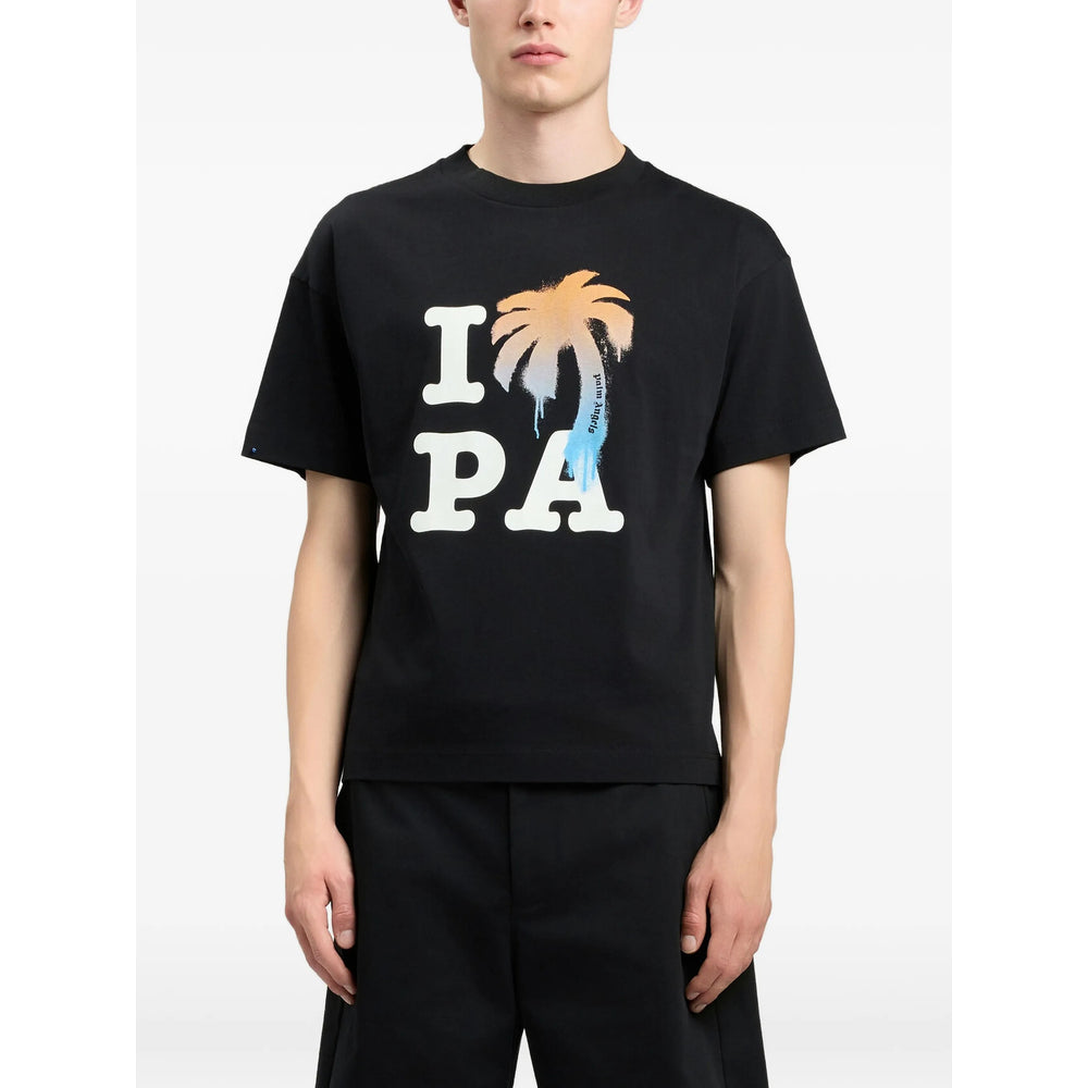 Palm Angels Black T-Shirts & Vests - T-Shirts Men PALM ANGELS