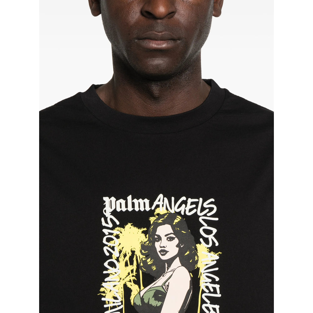 Palm Angels Black T-Shirts & Vests - T-Shirts Men PALM ANGELS