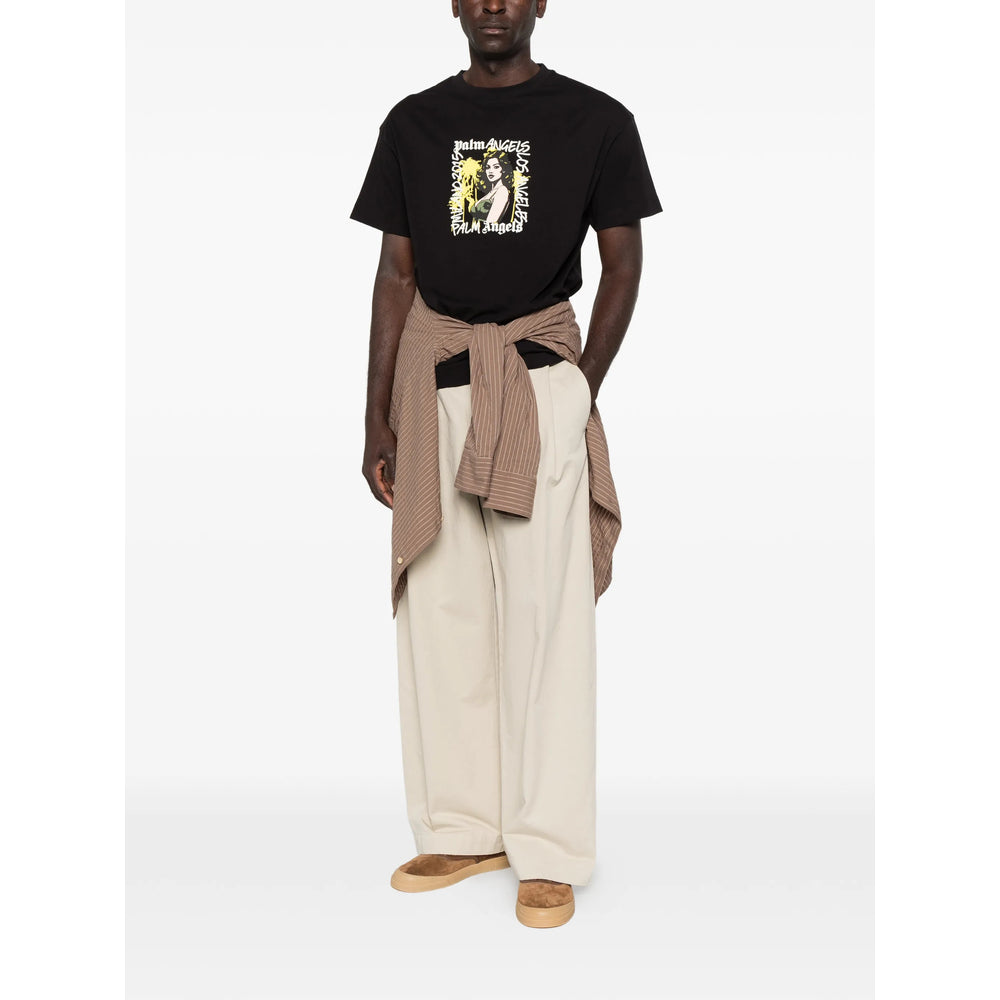 Palm Angels Black T-Shirts & Vests - T-Shirts Men PALM ANGELS