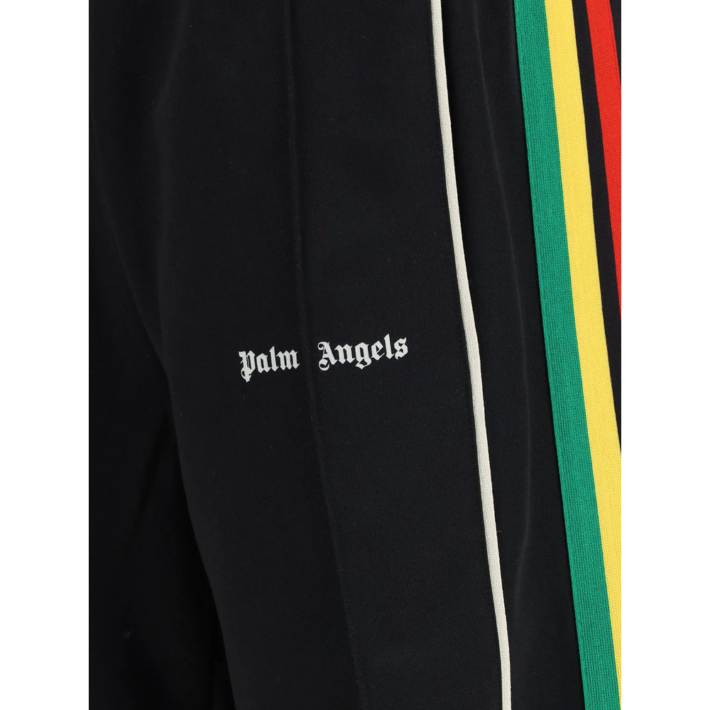 Palm Angels Black Trousers - Track Pants Men PALM ANGELS