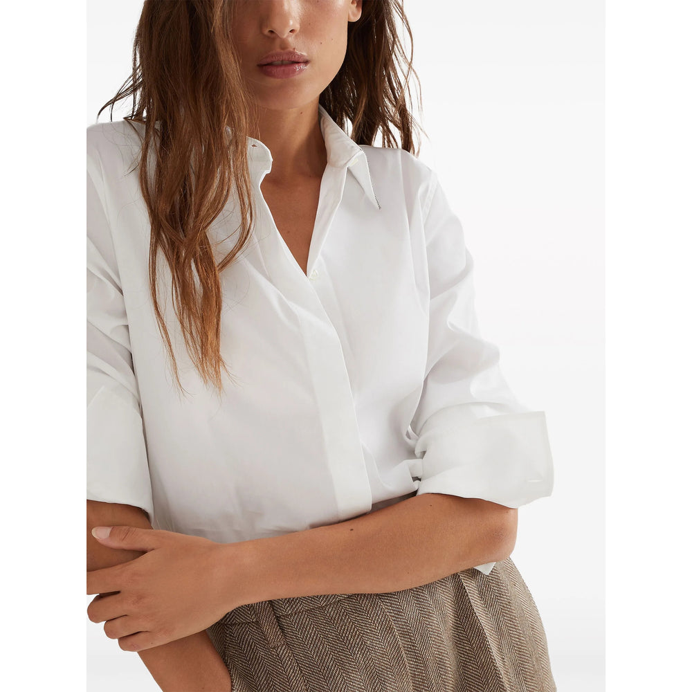 Brunello Cucinelli White Tops - Shirts Women BRUNELLO CUCINELLI