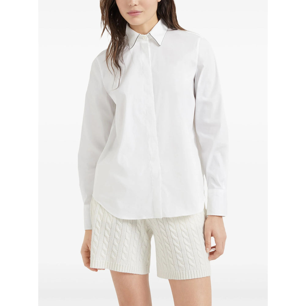 Brunello Cucinelli White Tops - Shirts Women BRUNELLO CUCINELLI