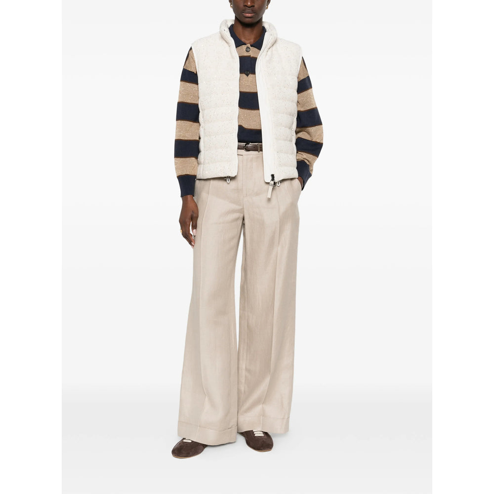 Brunello Cucinelli Neutrals Jackets - Waistcoat & Gilets Women BRUNELLO CUCINELLI