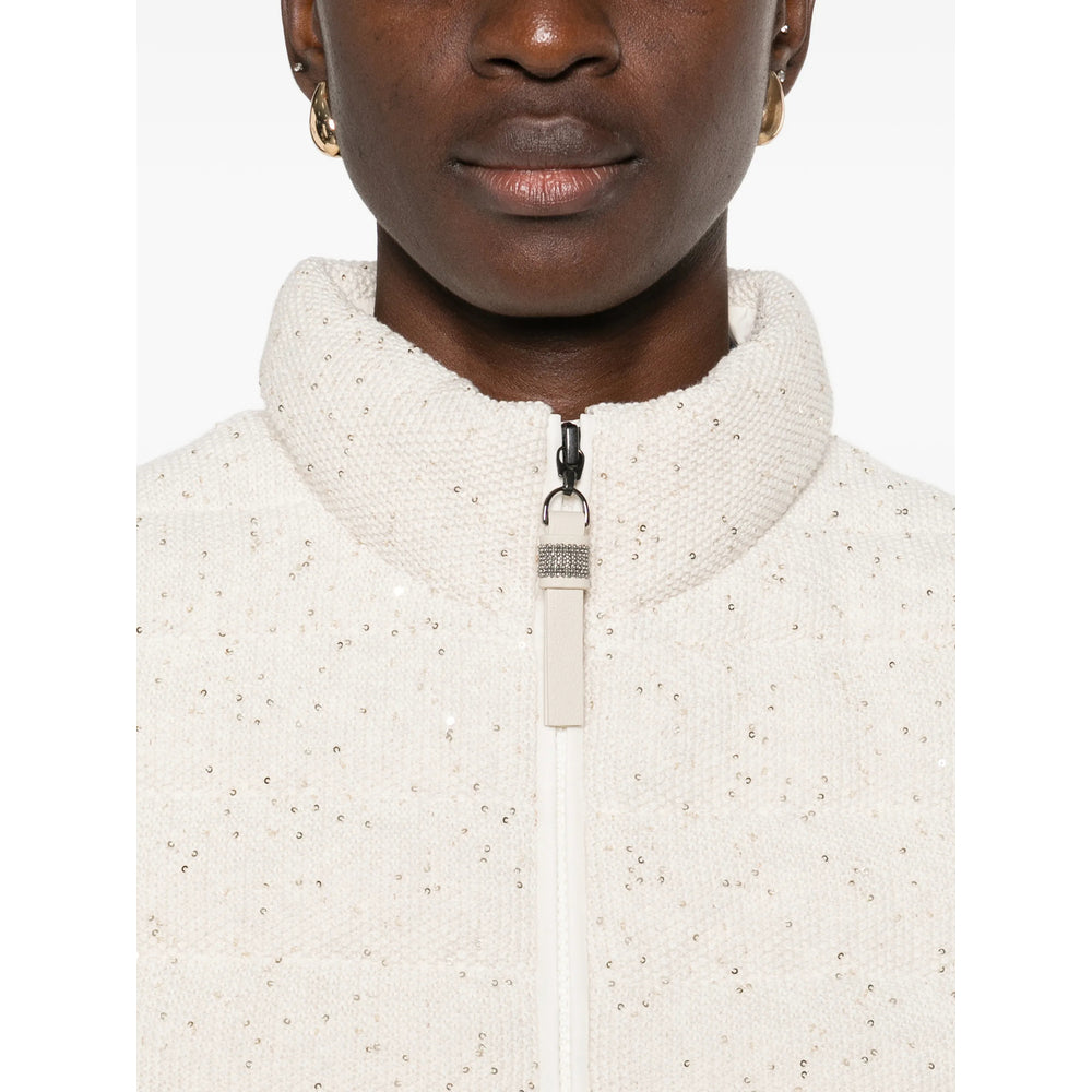 Brunello Cucinelli Neutrals Jackets - Waistcoat & Gilets Women BRUNELLO CUCINELLI