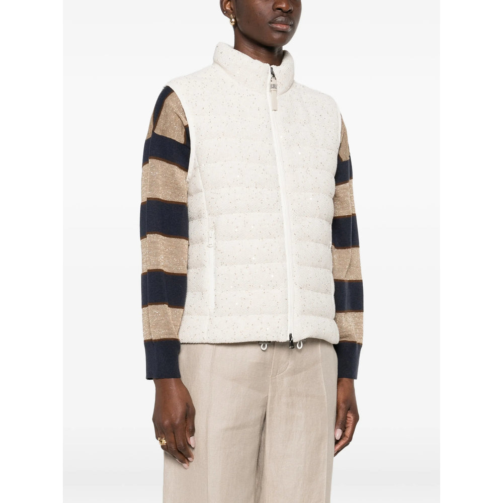 Brunello Cucinelli Neutrals Jackets - Waistcoat & Gilets Women BRUNELLO CUCINELLI