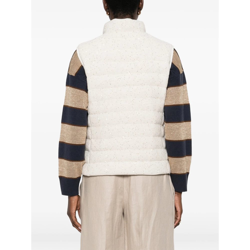 Brunello Cucinelli Neutrals Jackets - Waistcoat & Gilets Women BRUNELLO CUCINELLI