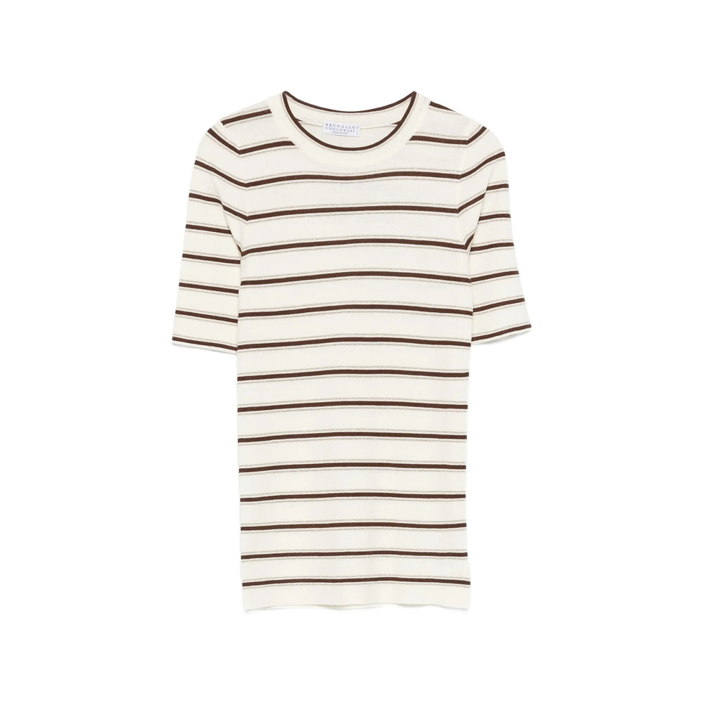 Brunello Cucinelli Neutrals Tops - T-Shirts & Jerseys Women BRUNELLO CUCINELLI