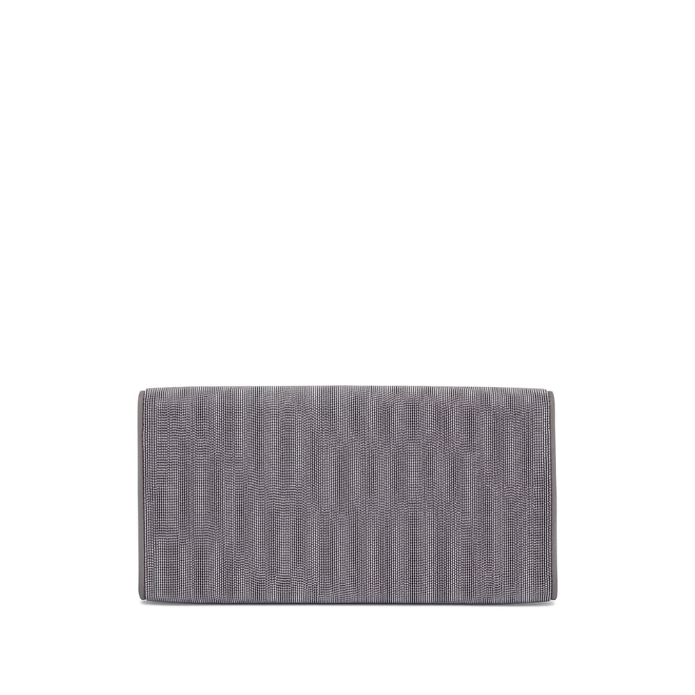 Brunello Cucinelli Grey Clutch Bags Women BRUNELLO CUCINELLI