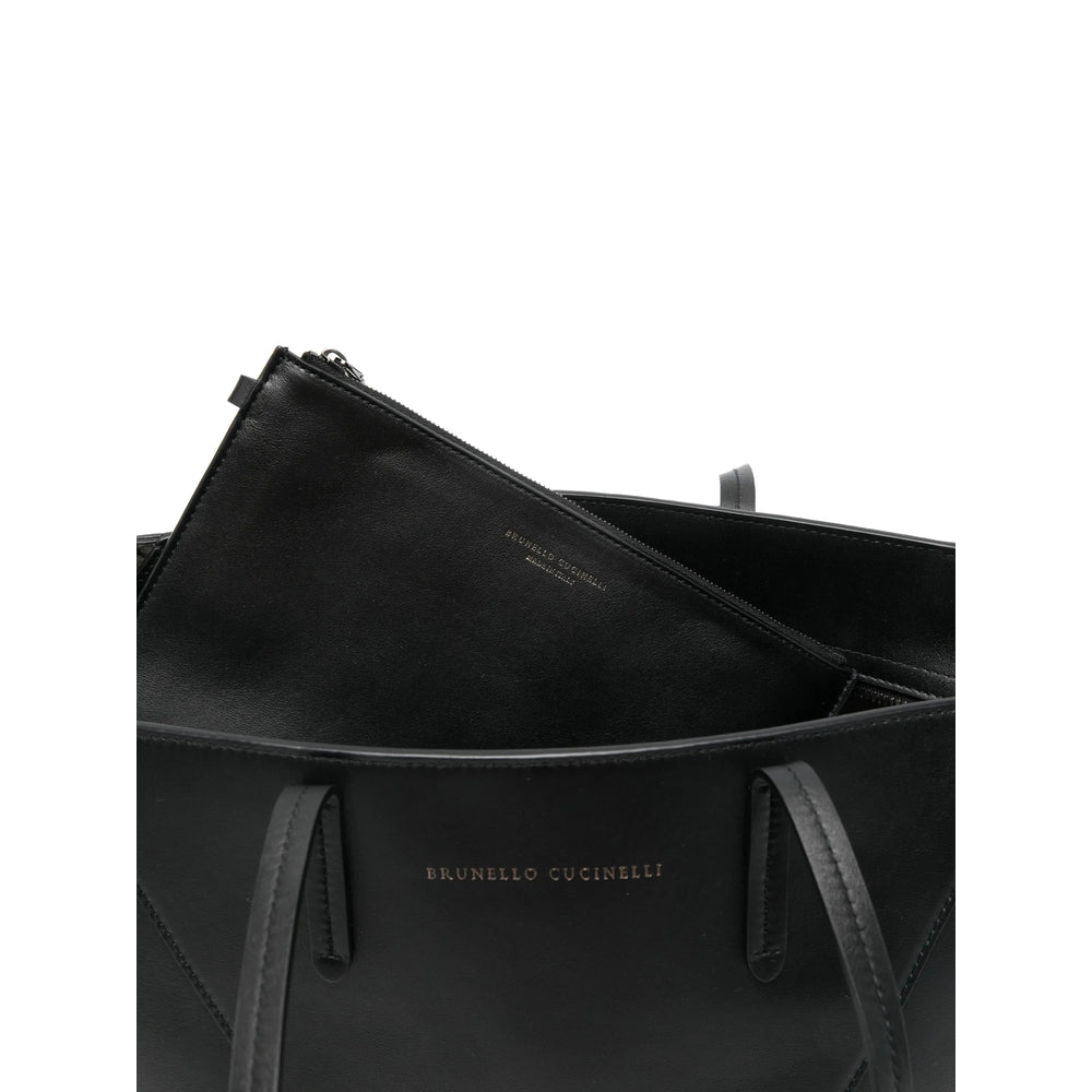 Brunello Cucinelli Black Tote Bags Women BRUNELLO CUCINELLI