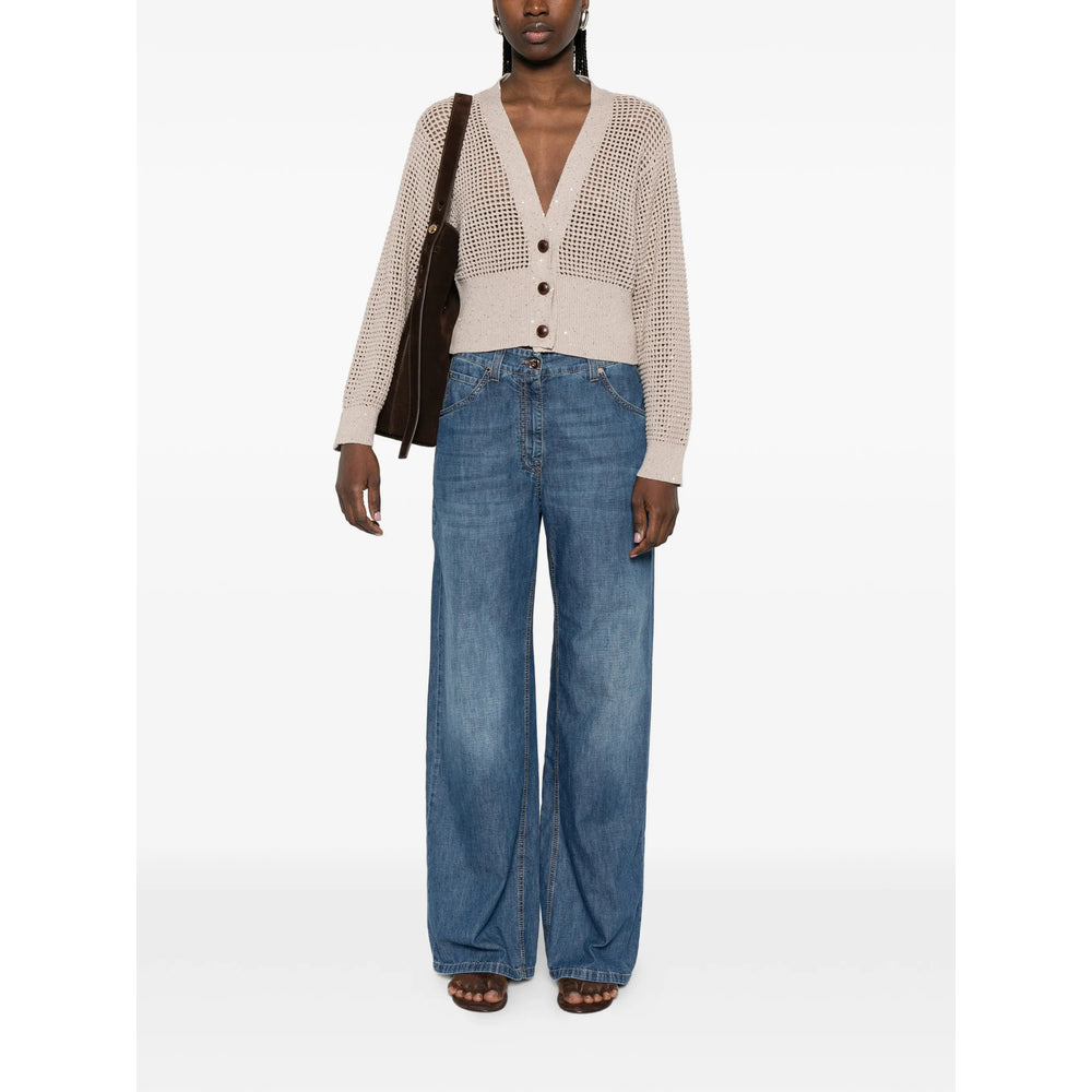 Brunello Cucinelli Neutrals Knitwear - Cardigans Women BRUNELLO CUCINELLI