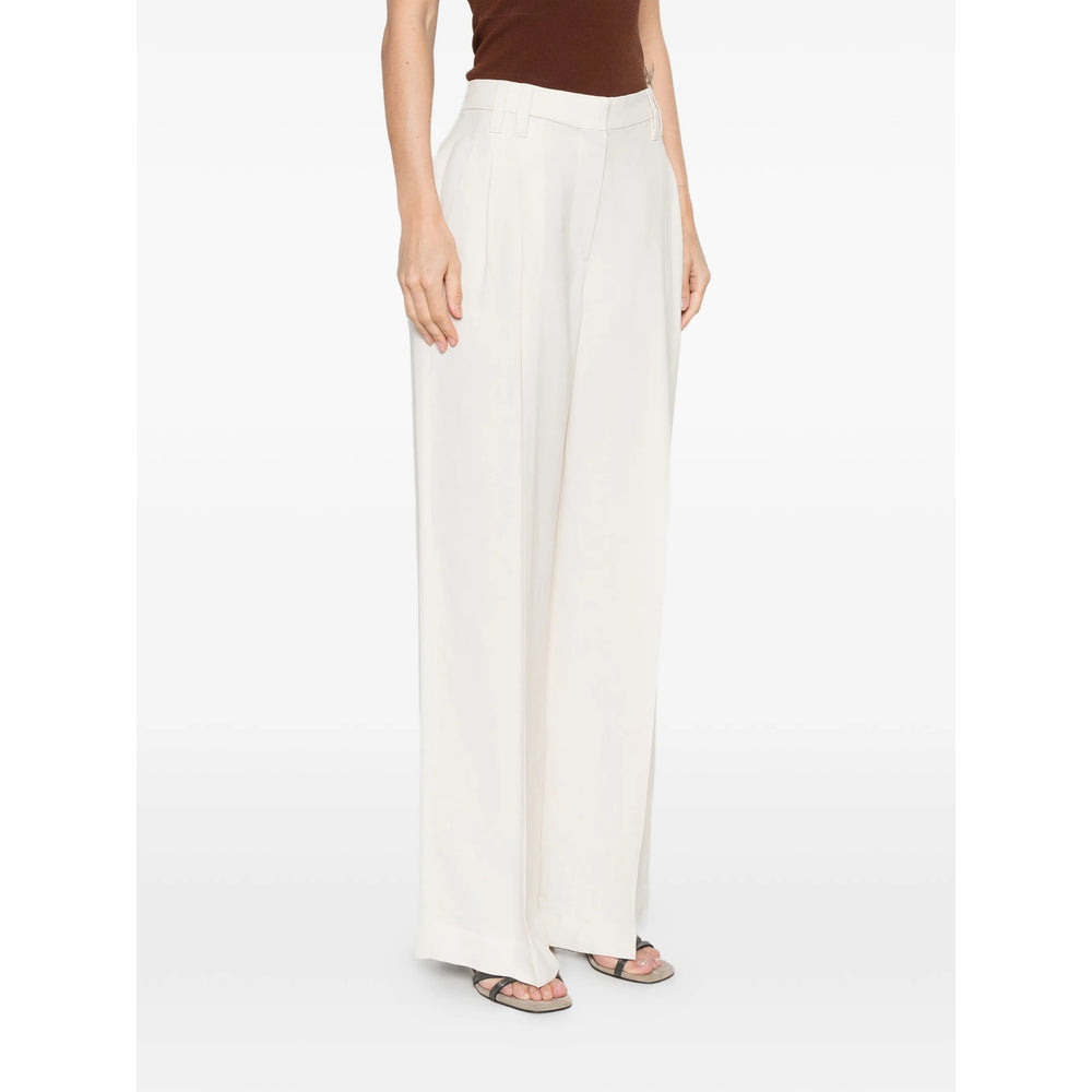 Brunello Cucinelli White Trousers - Straight Trousers Women BRUNELLO CUCINELLI