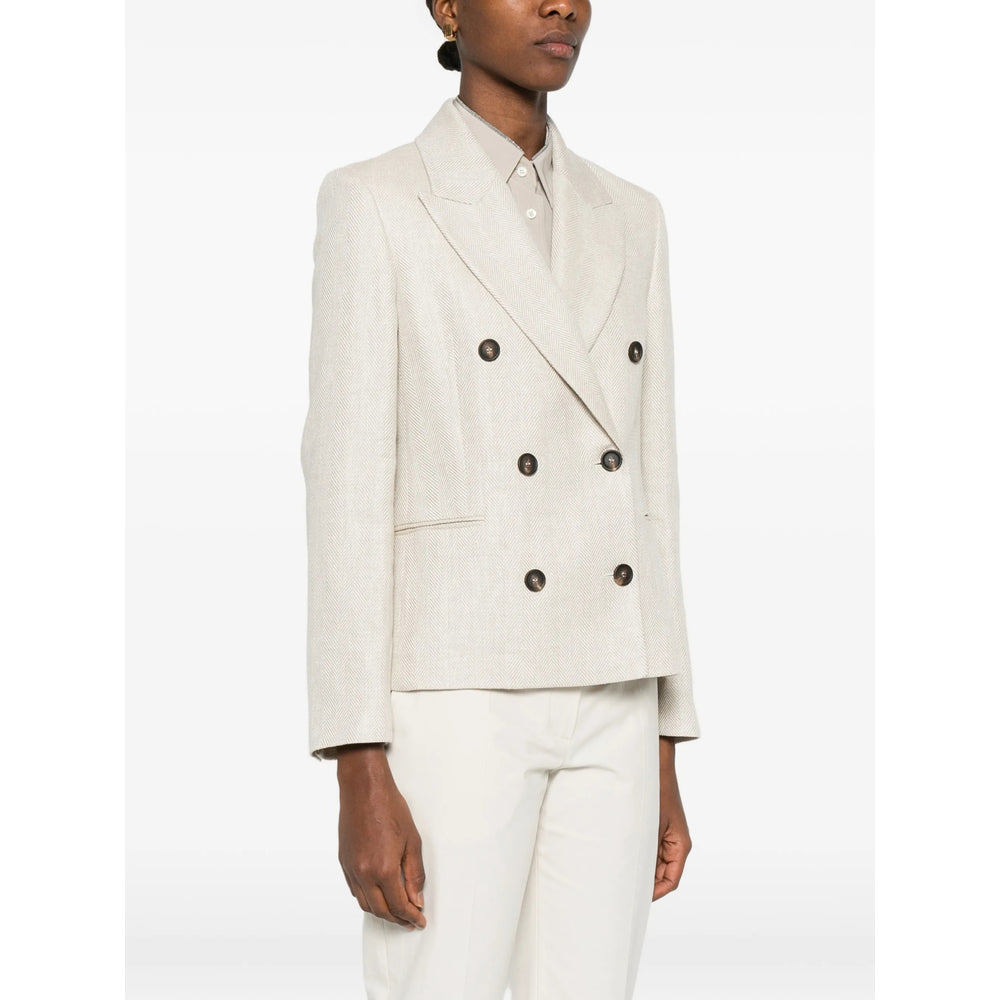 Brunello Cucinelli Neutrals Jackets - Blazers Women BRUNELLO CUCINELLI