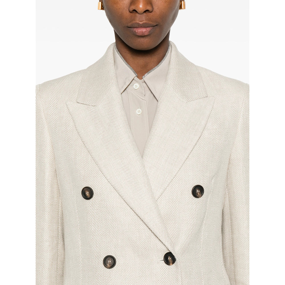 Brunello Cucinelli Neutrals Jackets - Blazers Women BRUNELLO CUCINELLI