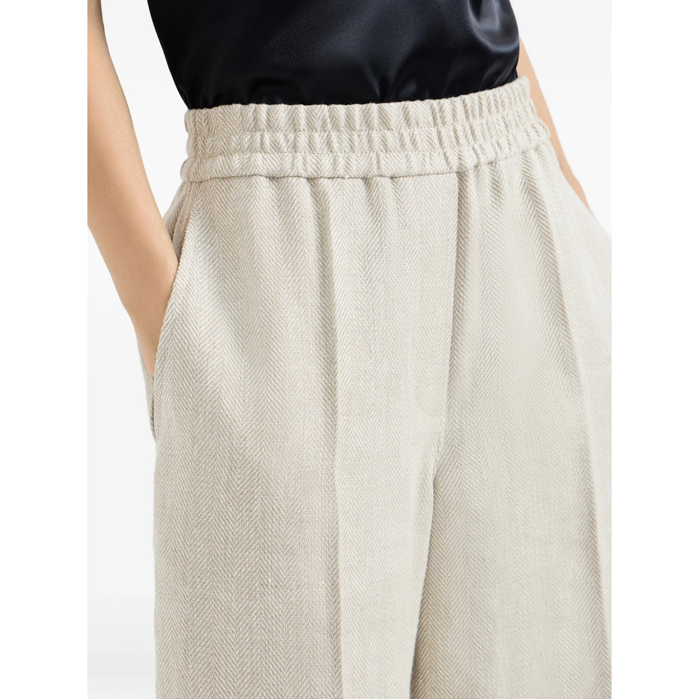 Brunello Cucinelli Neutrals Trousers - Palazzo Pants Women BRUNELLO CUCINELLI