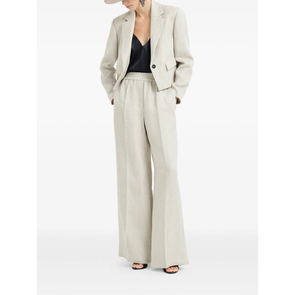 Brunello Cucinelli Neutrals Trousers - Palazzo Pants Women BRUNELLO CUCINELLI