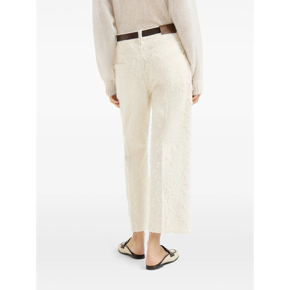 Brunello Cucinelli Neutrals Trousers - Straight Trousers Women BRUNELLO CUCINELLI